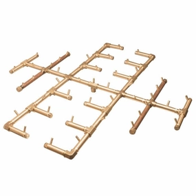 Warming Trends Crossfire 46 x 46-Inch Original Brass Gas Fire Pit Burner 450K BTUFireproof mat for under fire pit