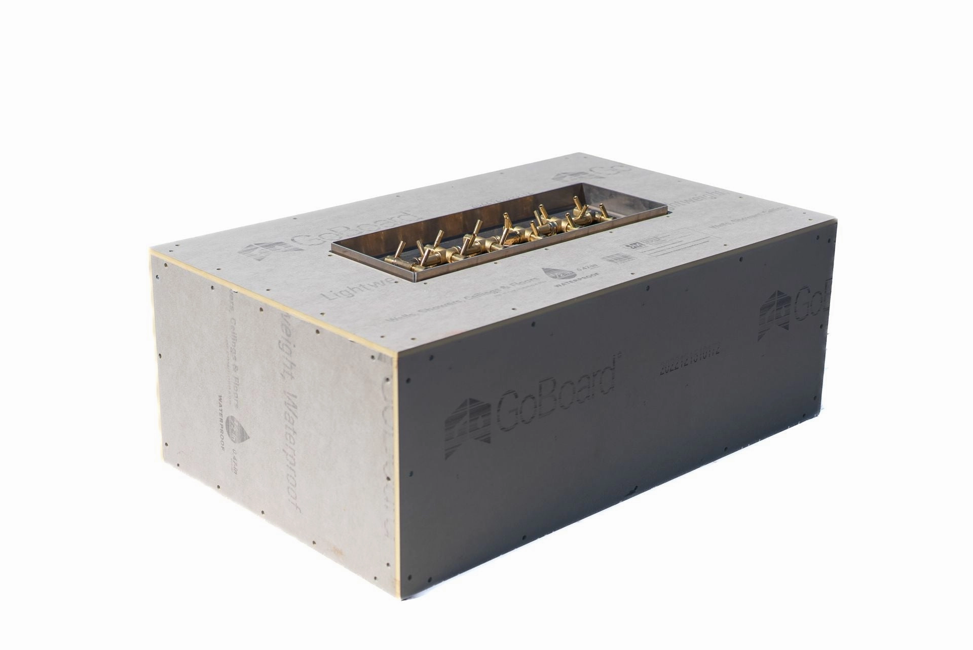 Warming Trends Crossfire FRT Rectangular 72x42x18-Inch with Tree-Style Ready To Finish Fire Pit Kit