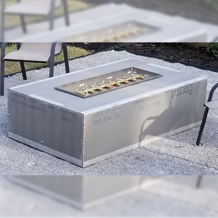 Warming Trends Crossfire FRT Rectangular 72x42x18-Inch with Tree-Style Ready To Finish Fire Pit Kit