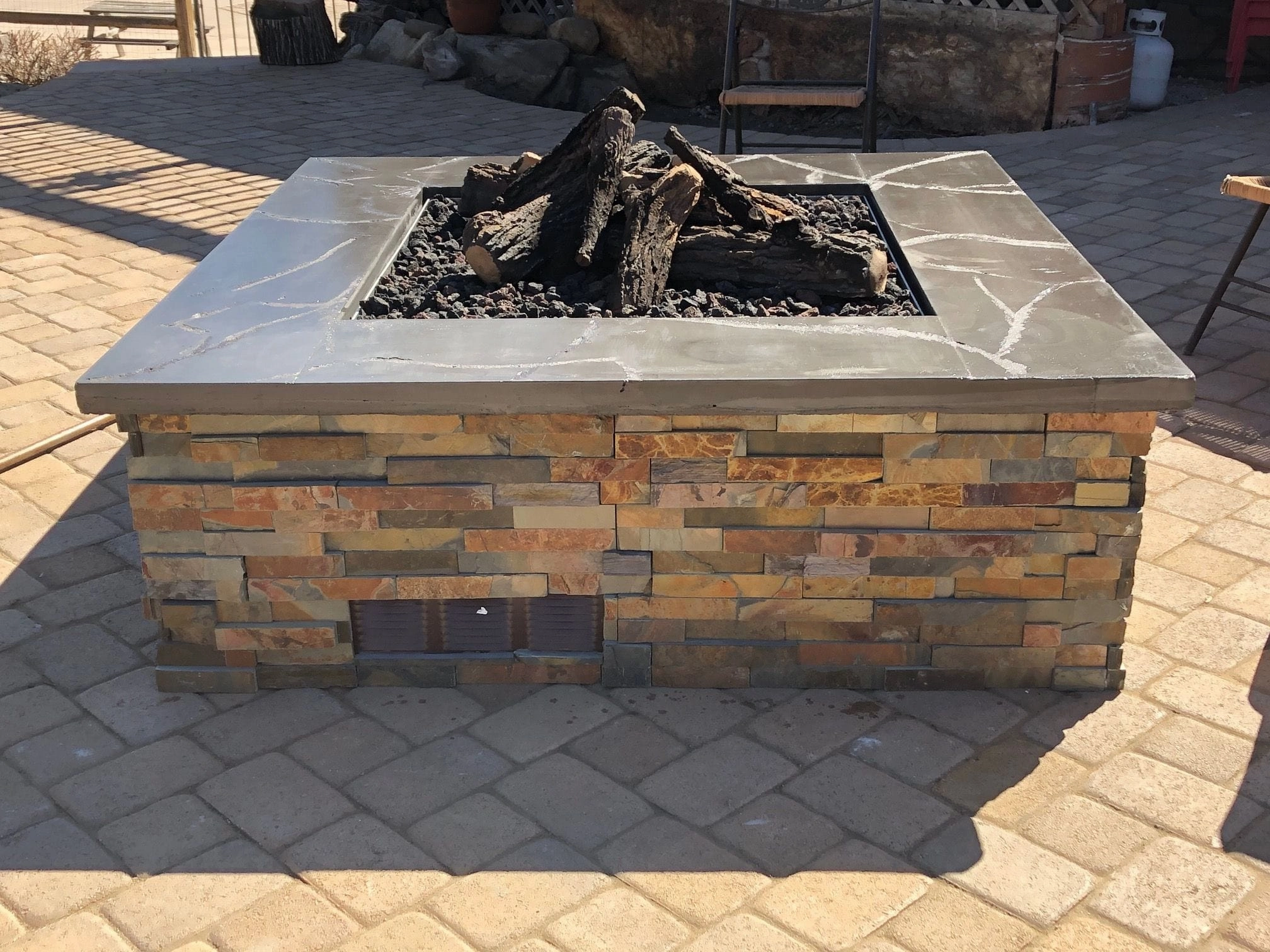 Warming Trends Crossfire FS Square 36x36x18-Inch Ready To Finish Fire Pit Kit