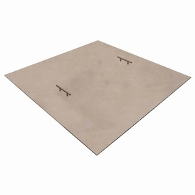 Warming Trends Square Aluminum 38-Inch Fire Pit Cover FPC38SFireproof mat for under fire pit