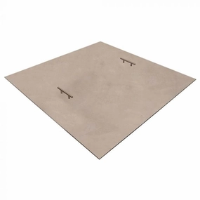 Warming Trends Square Aluminum 44-Inch Fire Pit Cover FPC44SFireproof mat for under fire pit