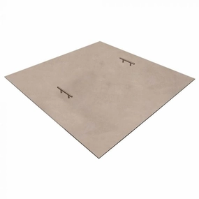 Warming Trends Square Aluminum 50-Inch Fire Pit Cover FPC50SFireproof mat for under fire pit
