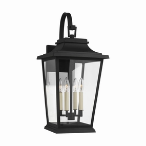 Warren Four Light Lantern Textured BlackOutdoor wall sconces with motion sensor