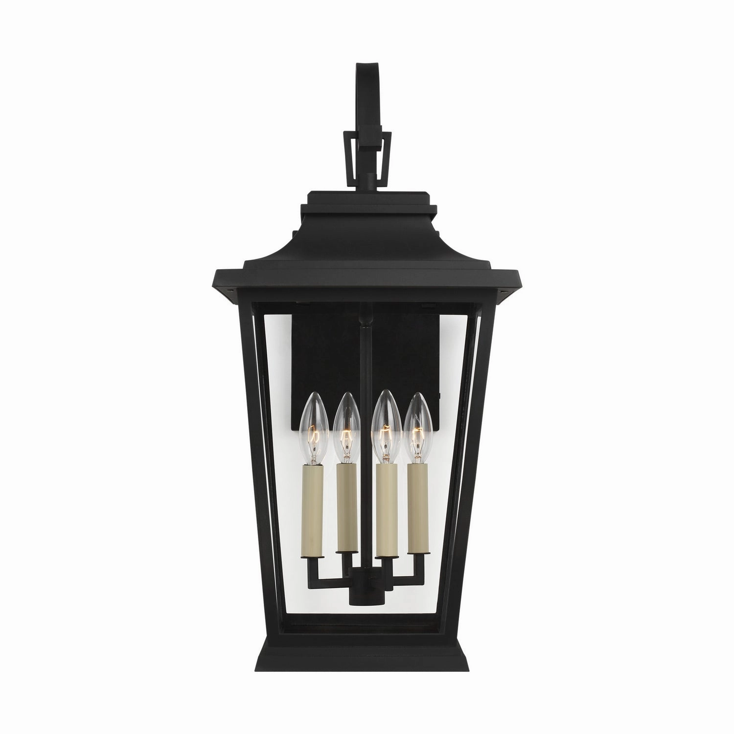 Warren Four Light Lantern Textured Black