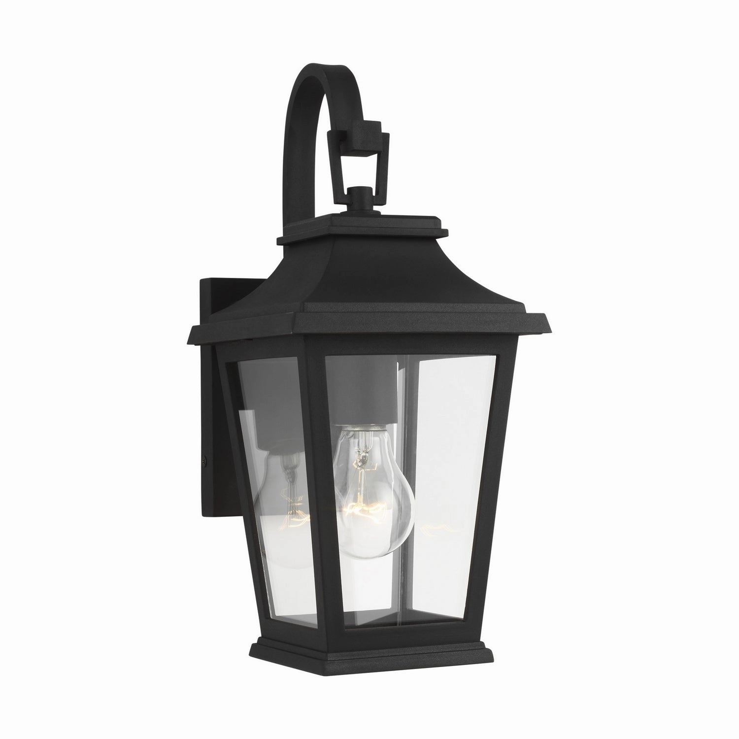 Warren One Light Lantern Textured BlackOutdoor wall sconces with motion sensor