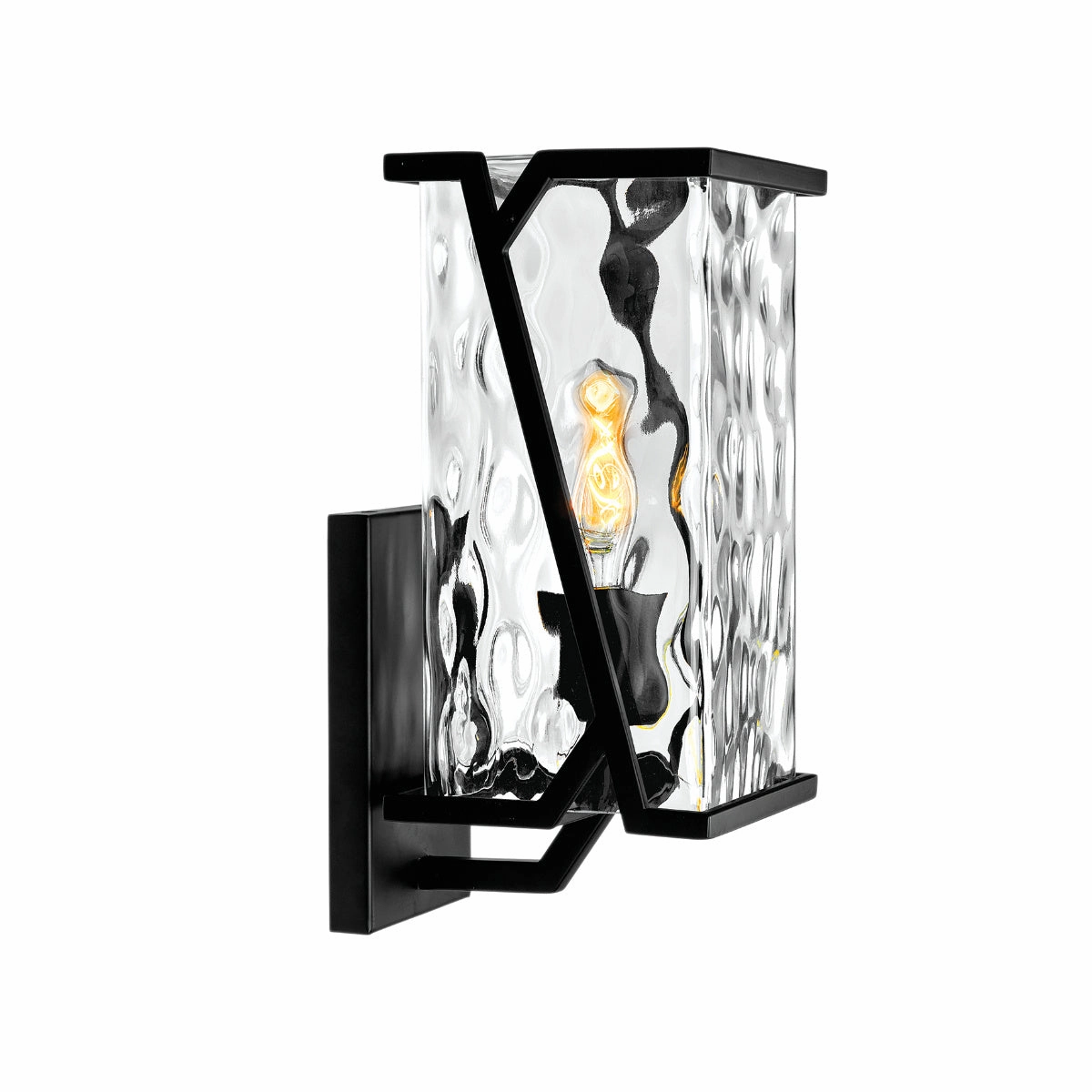 Waterfall One Light Wall Sconce Matte BlackOutdoor wall sconces with motion sensor