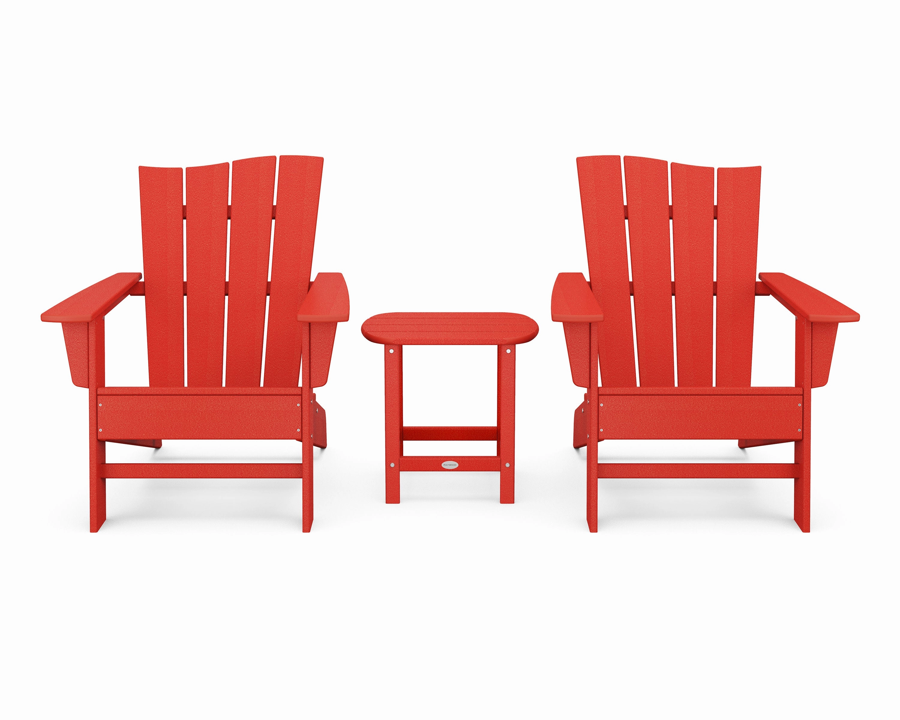 Wave 3-Piece Adirondack Chair Set