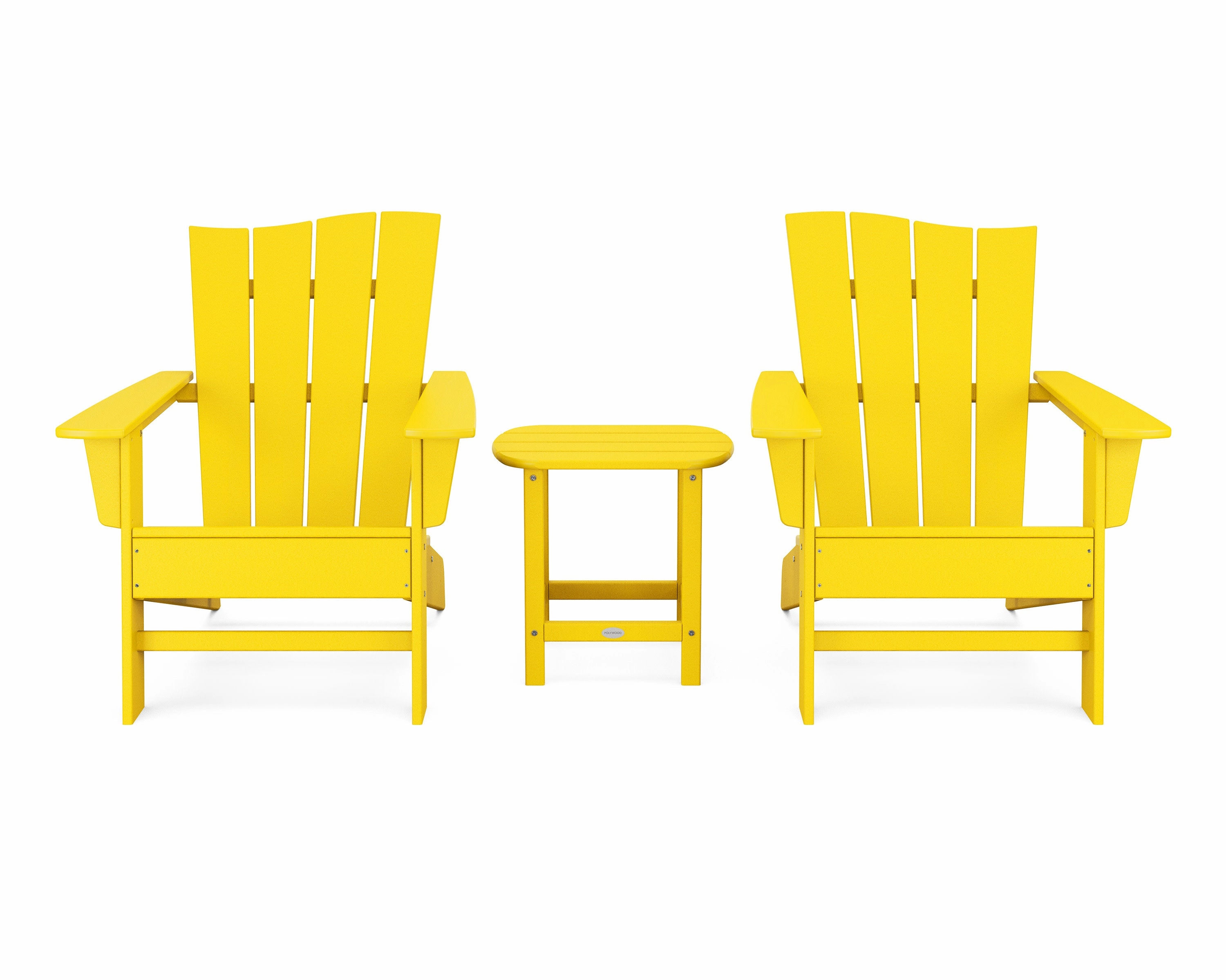 Wave 3-Piece Adirondack Chair Set