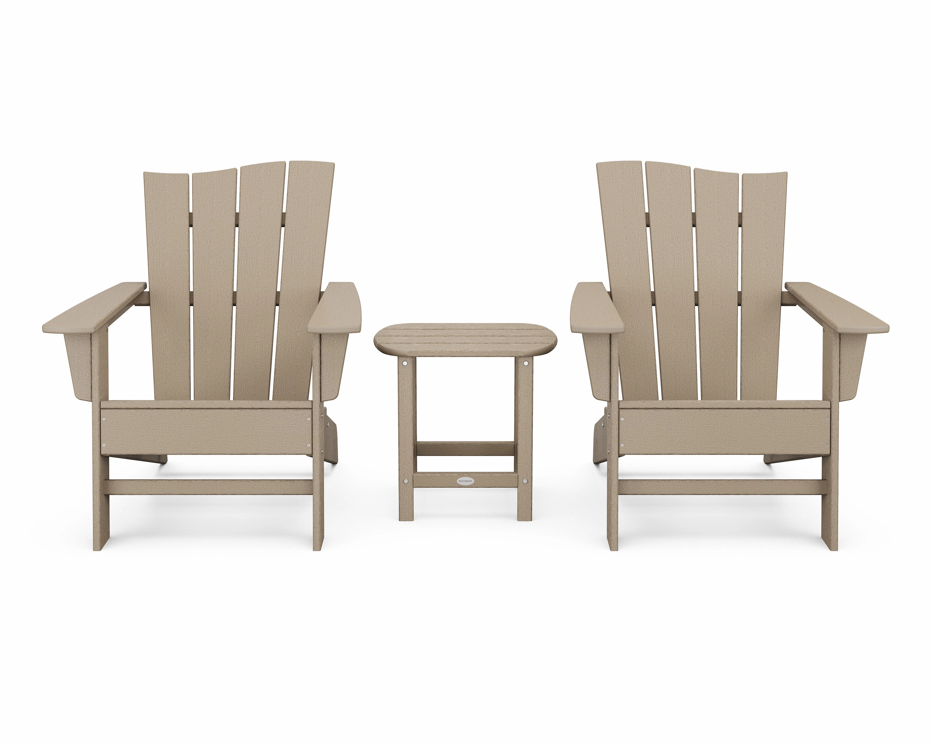 Wave 3-Piece Adirondack Chair Set