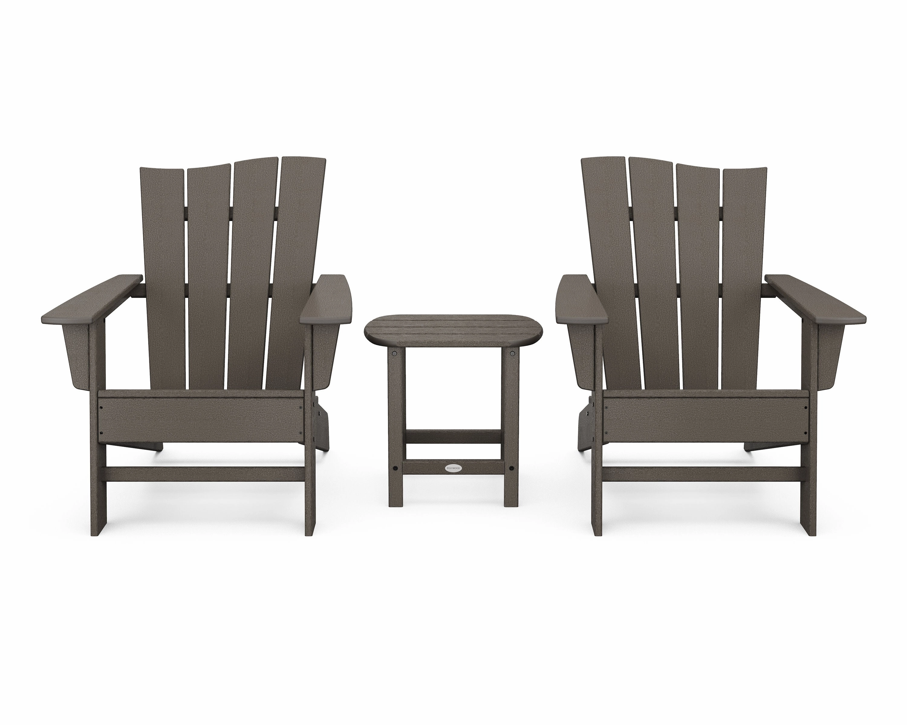 Wave 3-Piece Adirondack Chair Set