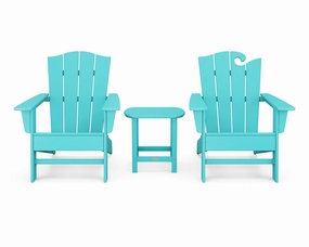 Wave Collection 3-Piece Setoutdoor patio dining furniture set