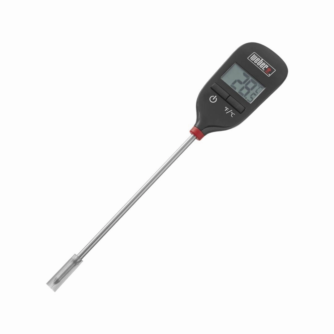 Weber BBQ Instant-Read Thermometer outdoor kitchen cooking station with sink