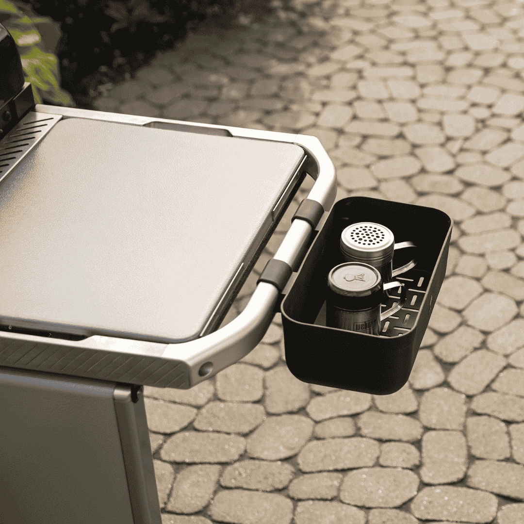 Weber BBQ Works Condiment Holder outdoor kitchen cooking station with sink
