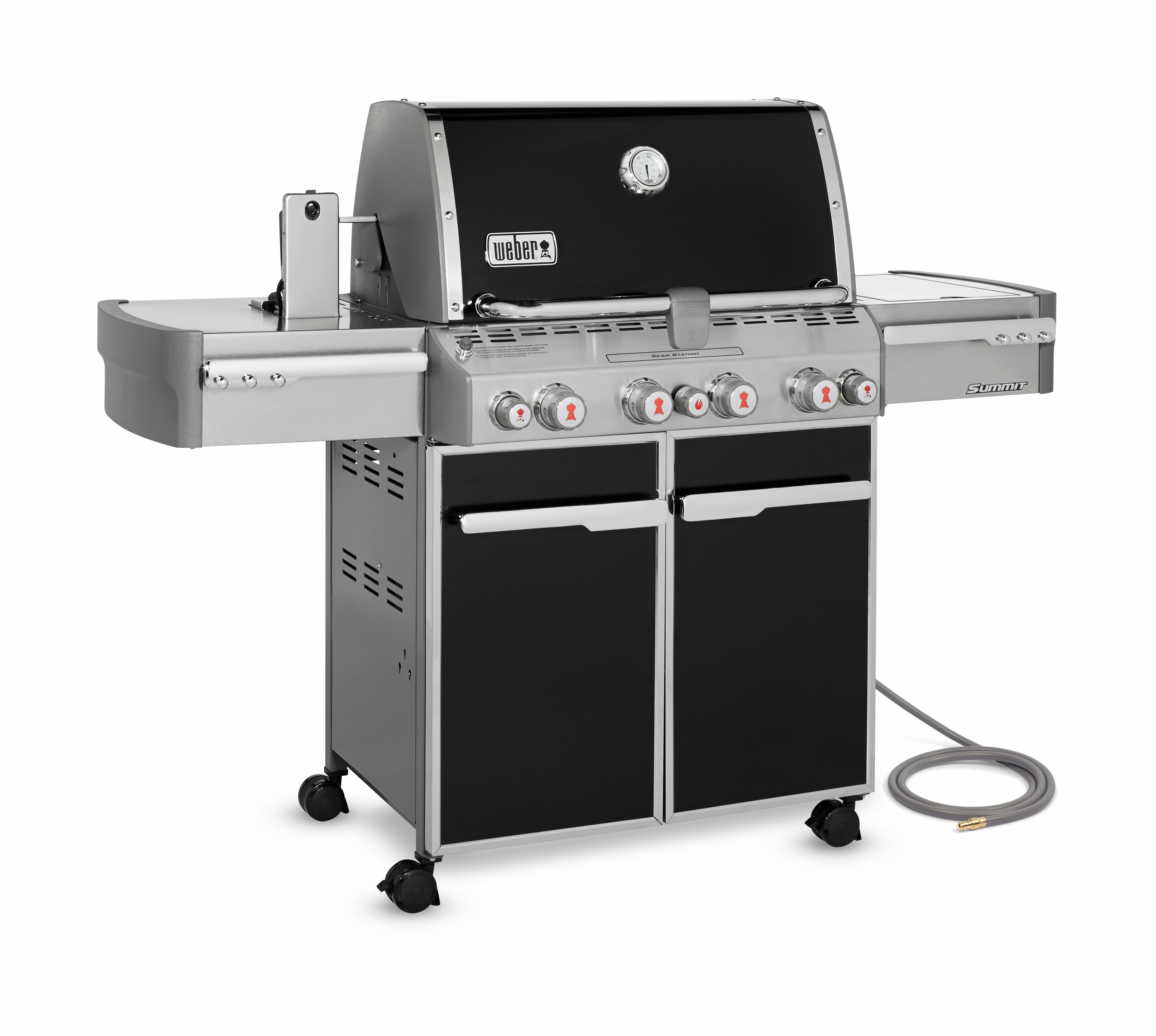 Weber Summit E-470 4-Burner 88,800 BTU Natural Gas BBQ in Black - 7271001 outdoor griddle for camping trips