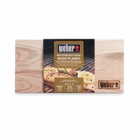 Weber Western Red Cedar Wood Planks outdoor kitchen cooking station with sink