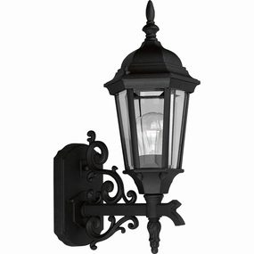 Welbourne One Light Wall Lantern Textured BlackOutdoor wall sconces with motion sensor