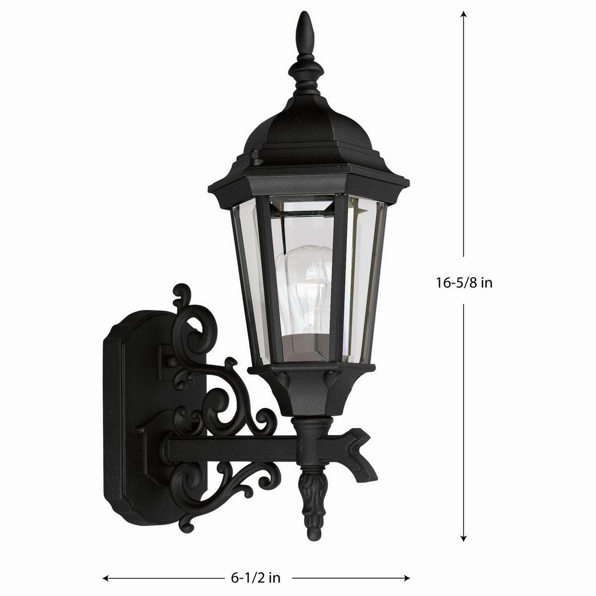 Welbourne One Light Wall Lantern Textured Black