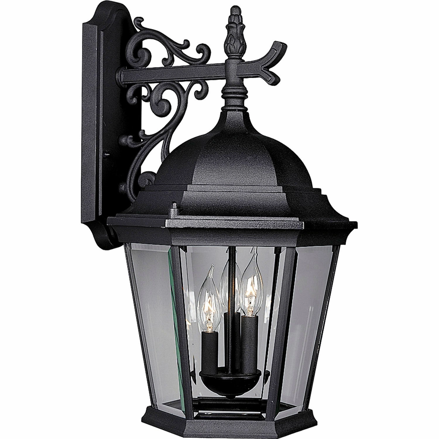 Welbourne Three Light Large Wall Lantern Textured BlackOutdoor wall sconces with motion sensor