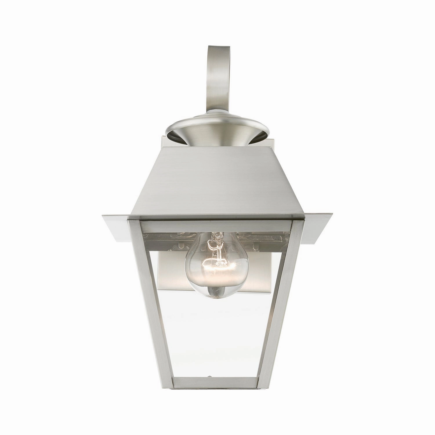 Wentworth One Light Outdoor Wall Lantern Brushed Nickel
