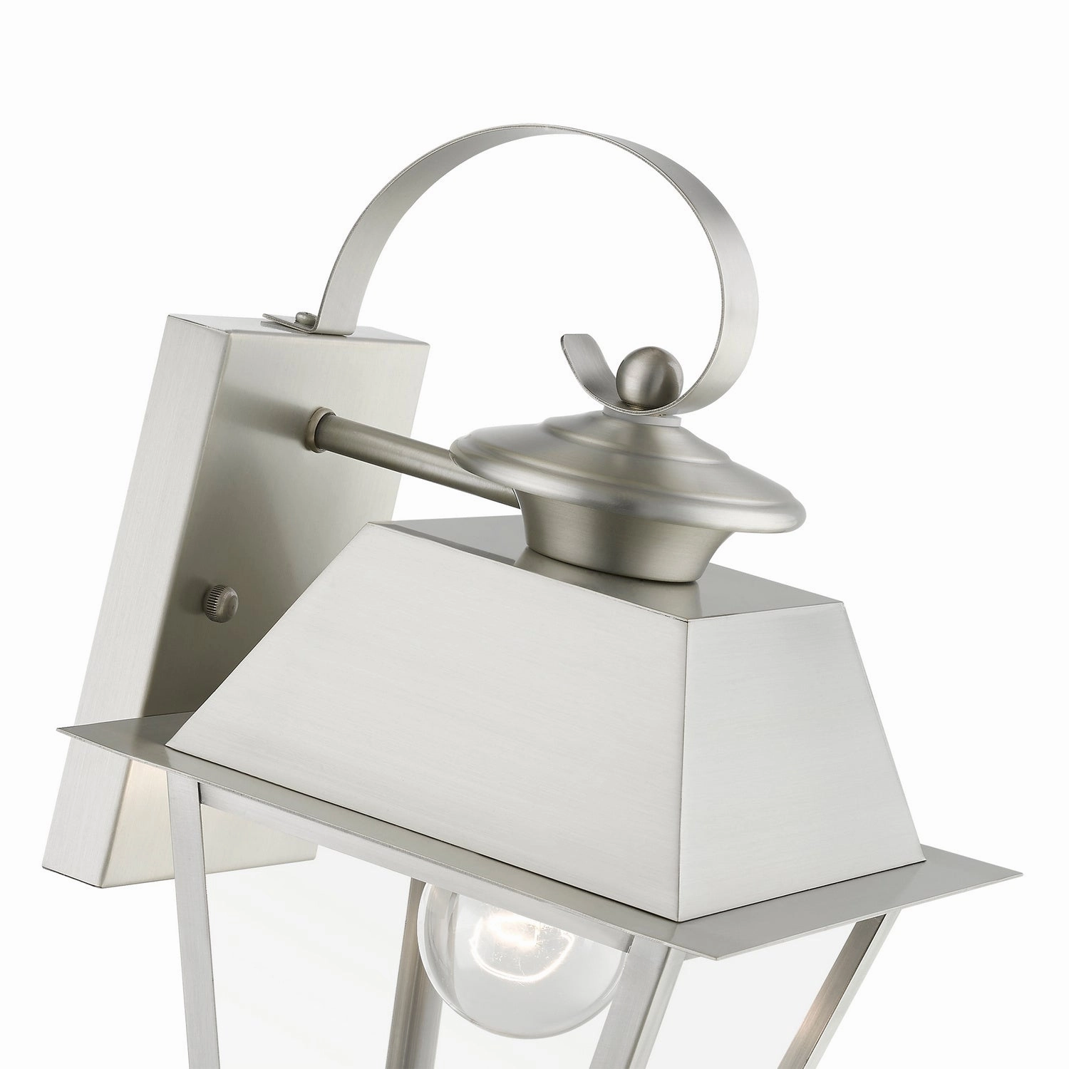 Wentworth One Light Outdoor Wall Lantern Brushed Nickel
