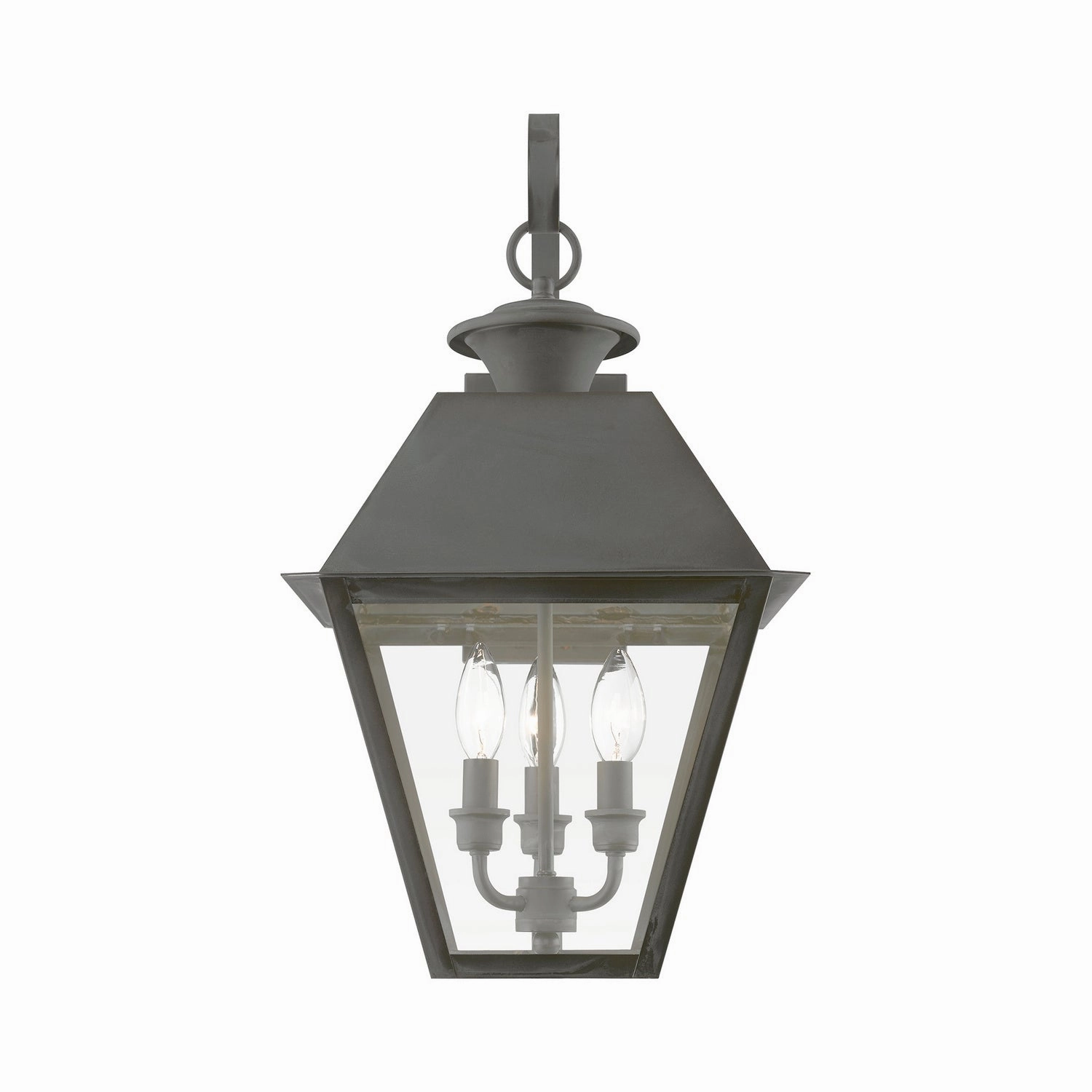 Wentworth Three Light Outdoor Wall Lantern Charcoal