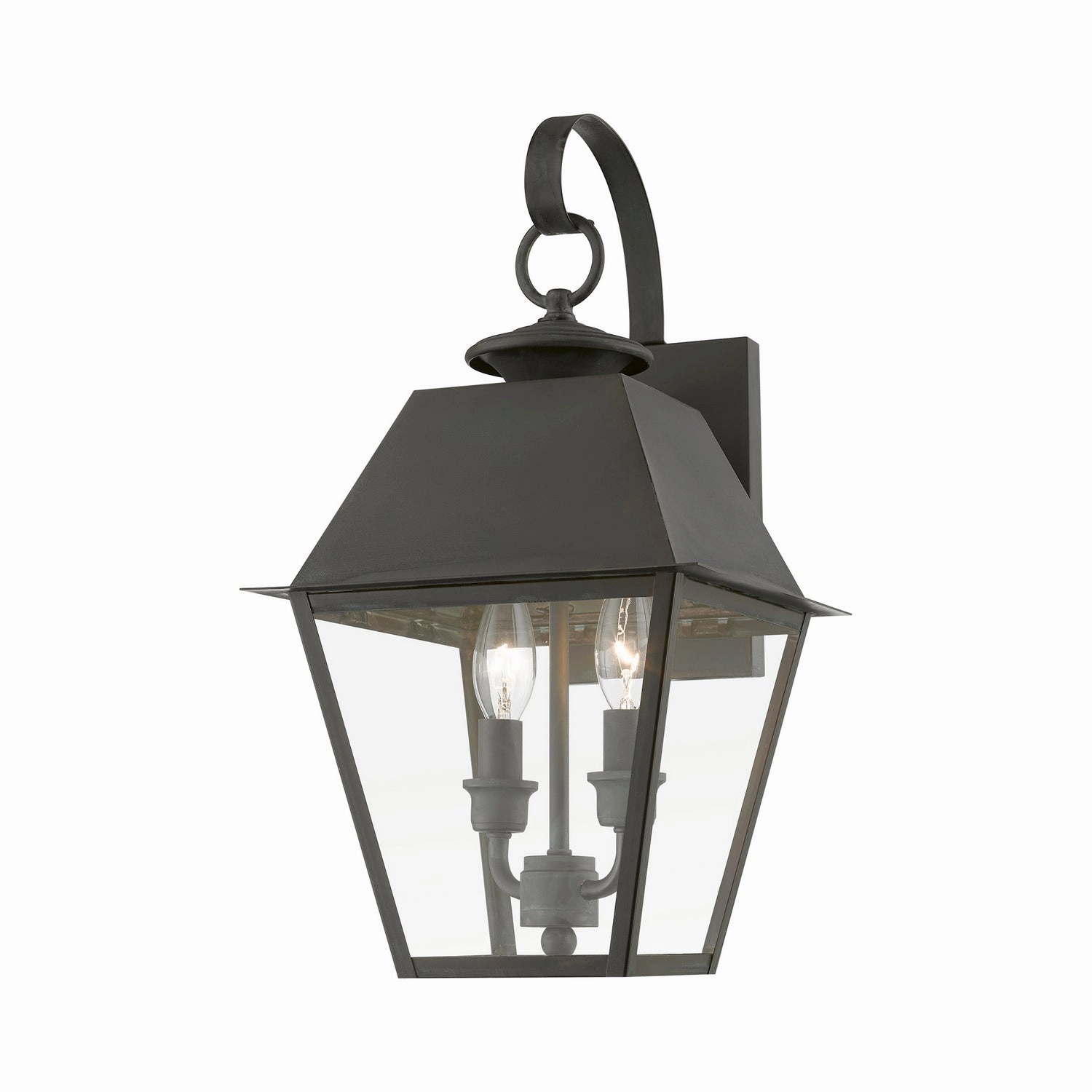 Wentworth Two Light Outdoor Wall Lantern Charcoal