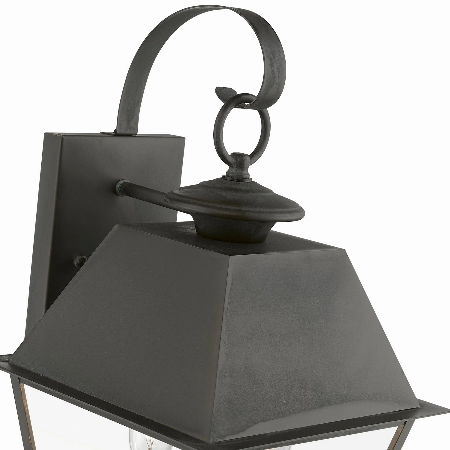Wentworth Two Light Outdoor Wall Lantern Charcoal