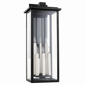 Westerly Six Light Lantern Textured BlackOutdoor wall sconces with motion sensor