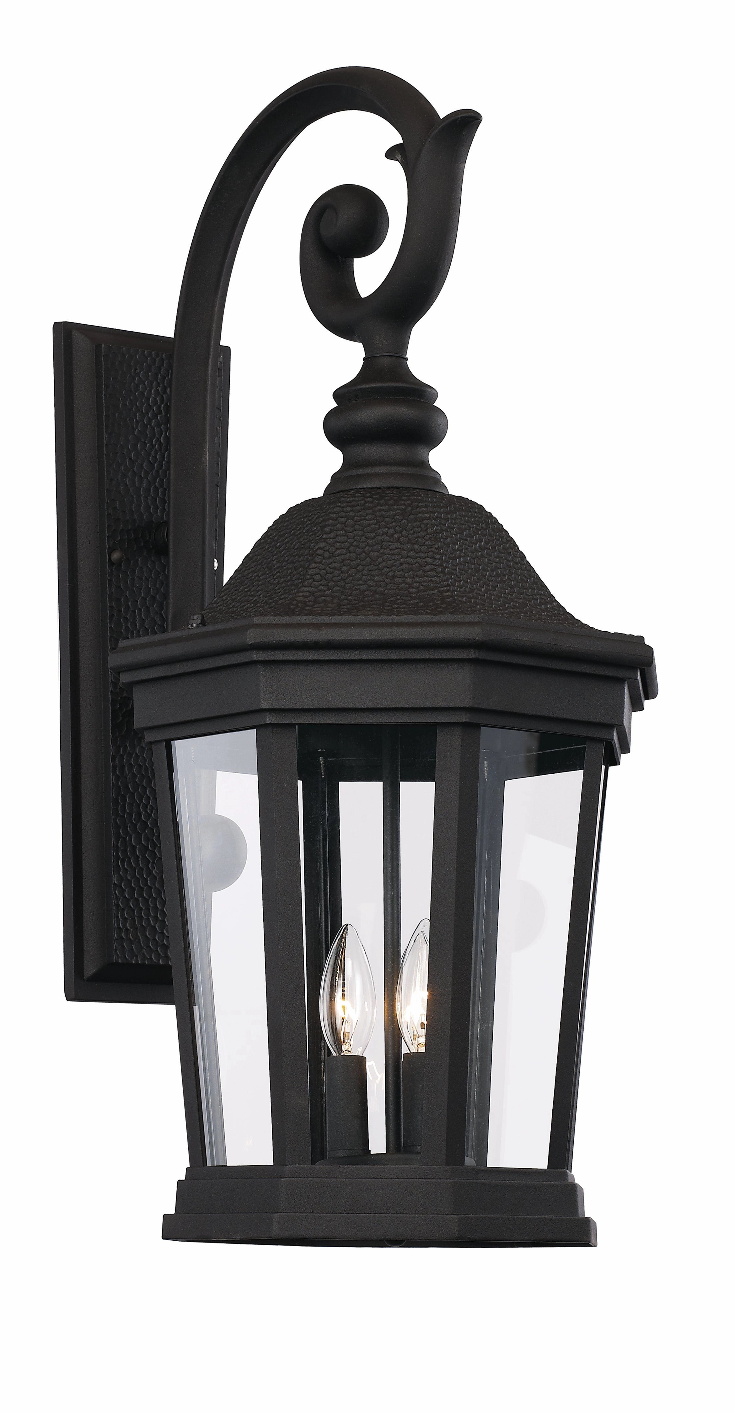 Westfield Three Light Wall Lantern BlackOutdoor wall sconces with motion sensor