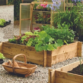 Westland Wooden Raised Bed premium quality garden tool set with case