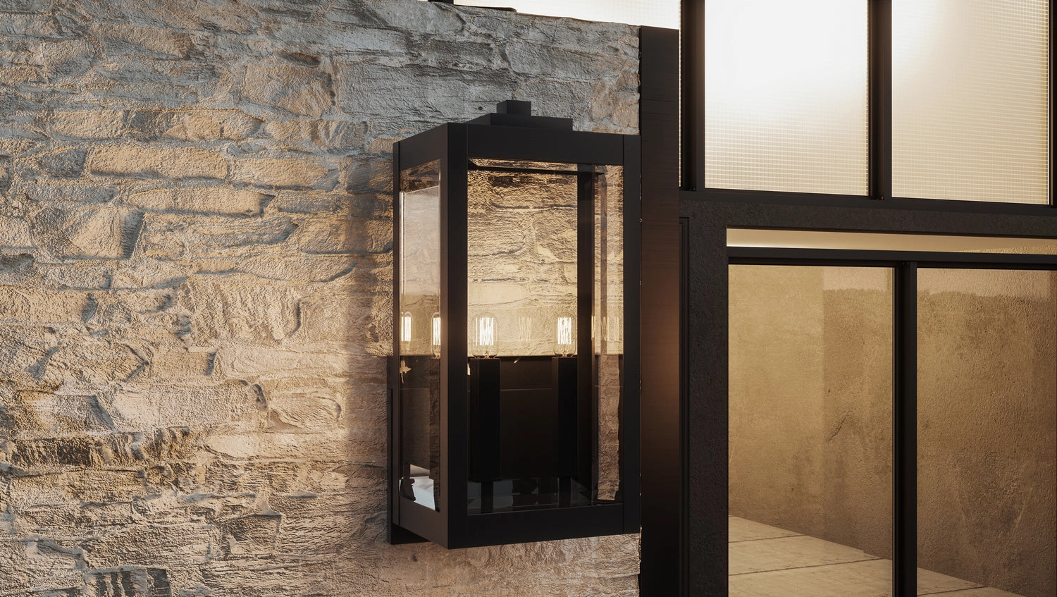 Westover Two Light Outdoor Wall Mount Earth Black