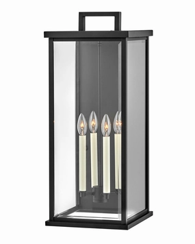 Weymouth LED Wall Mount BlackOutdoor wall sconces with motion sensor