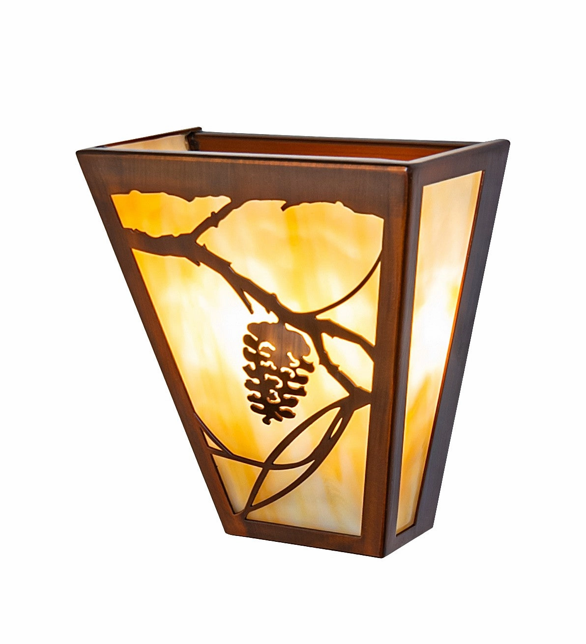 Whispering Pines Three Light Wall Sconce Vintage Copper