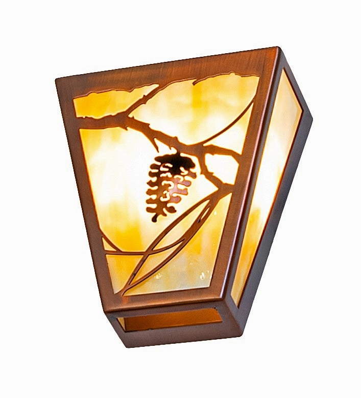 Whispering Pines Three Light Wall Sconce Vintage Copper