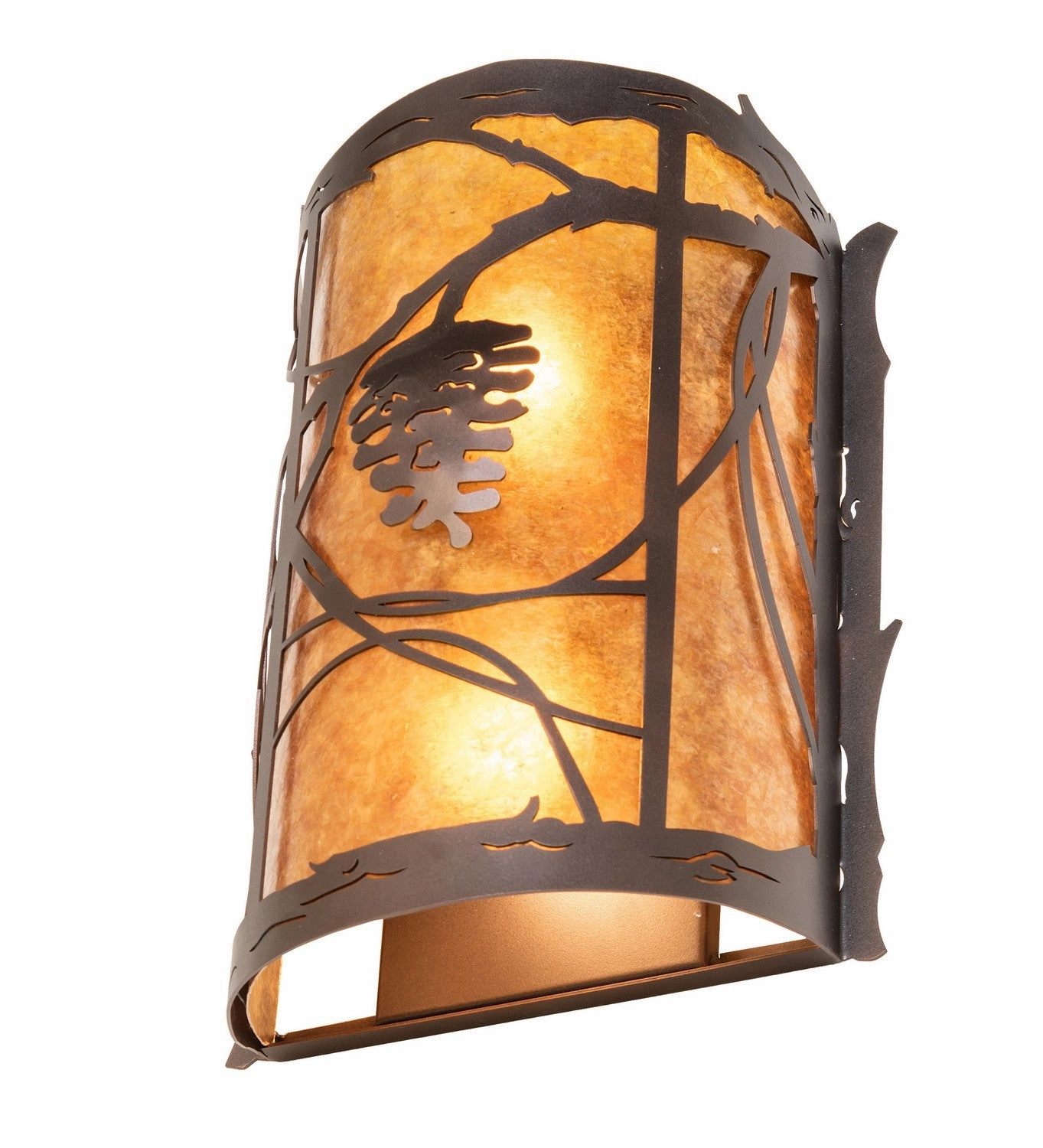 Whispering Pines Two Light Wall Sconce Mahogany Bronze