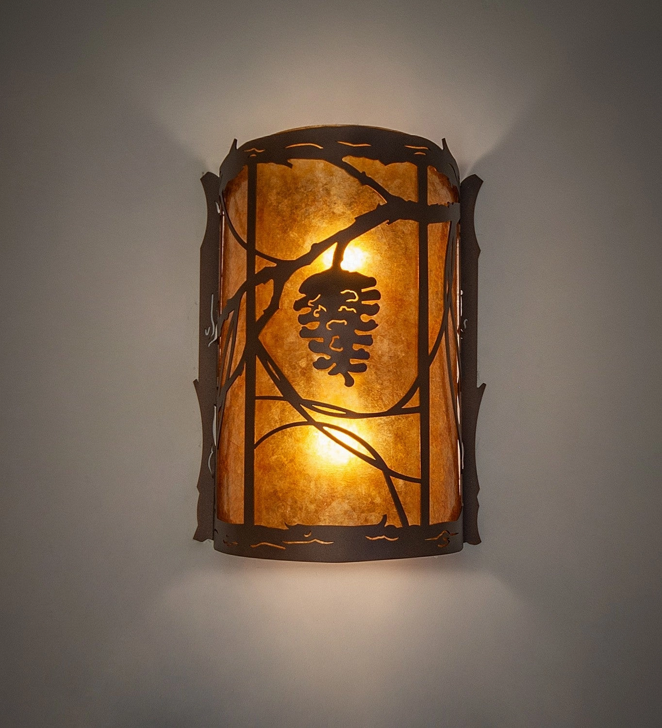 Whispering Pines Two Light Wall Sconce Mahogany Bronze