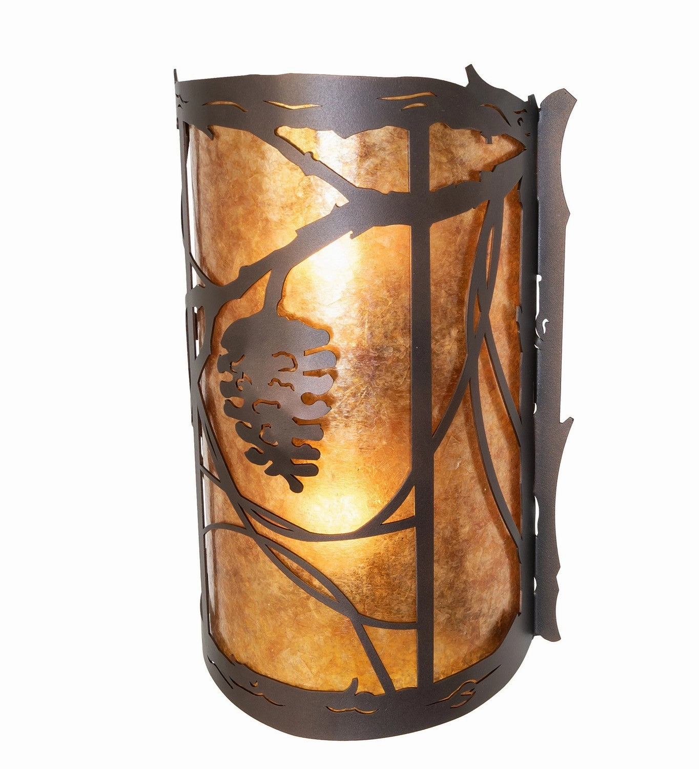 Whispering Pines Two Light Wall Sconce Mahogany Bronze