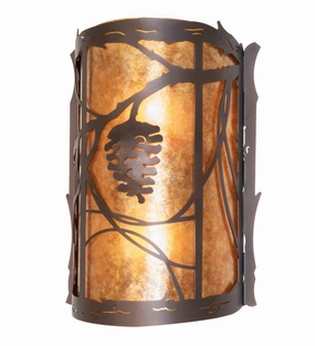 Whispering Pines Two Light Wall Sconce Mahogany BronzeOutdoor wall sconces with motion sensor