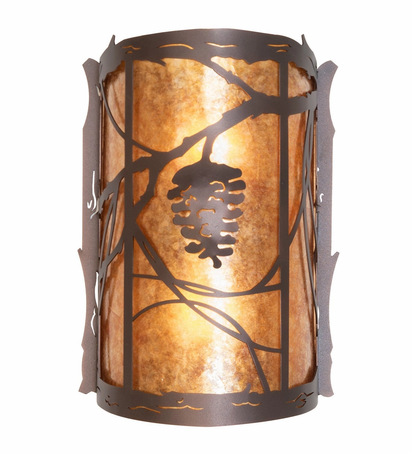 Whispering Pines Two Light Wall Sconce Mahogany Bronze