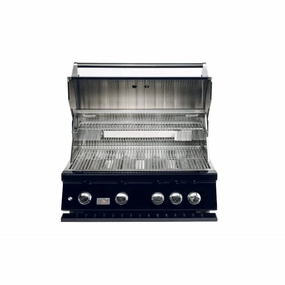 Whistler by Bonfire Outdoor 34 inch Black Series 4-Burner Built-In Natural Gas Grill with Infrared Rear Burner CBB4-B-NG large capacity charcoal BBQ grills