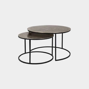 Wickham - Nest Of 2 Coffee Tables In Mottled Aluminiumoutdoor coffee table for patio or lounge