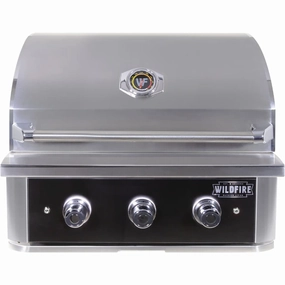 Wildfire Ranch PRO 30-inch Stainless Steel Gas Grill WF-PRO30G-RH stainless steel BBQ grill with side table