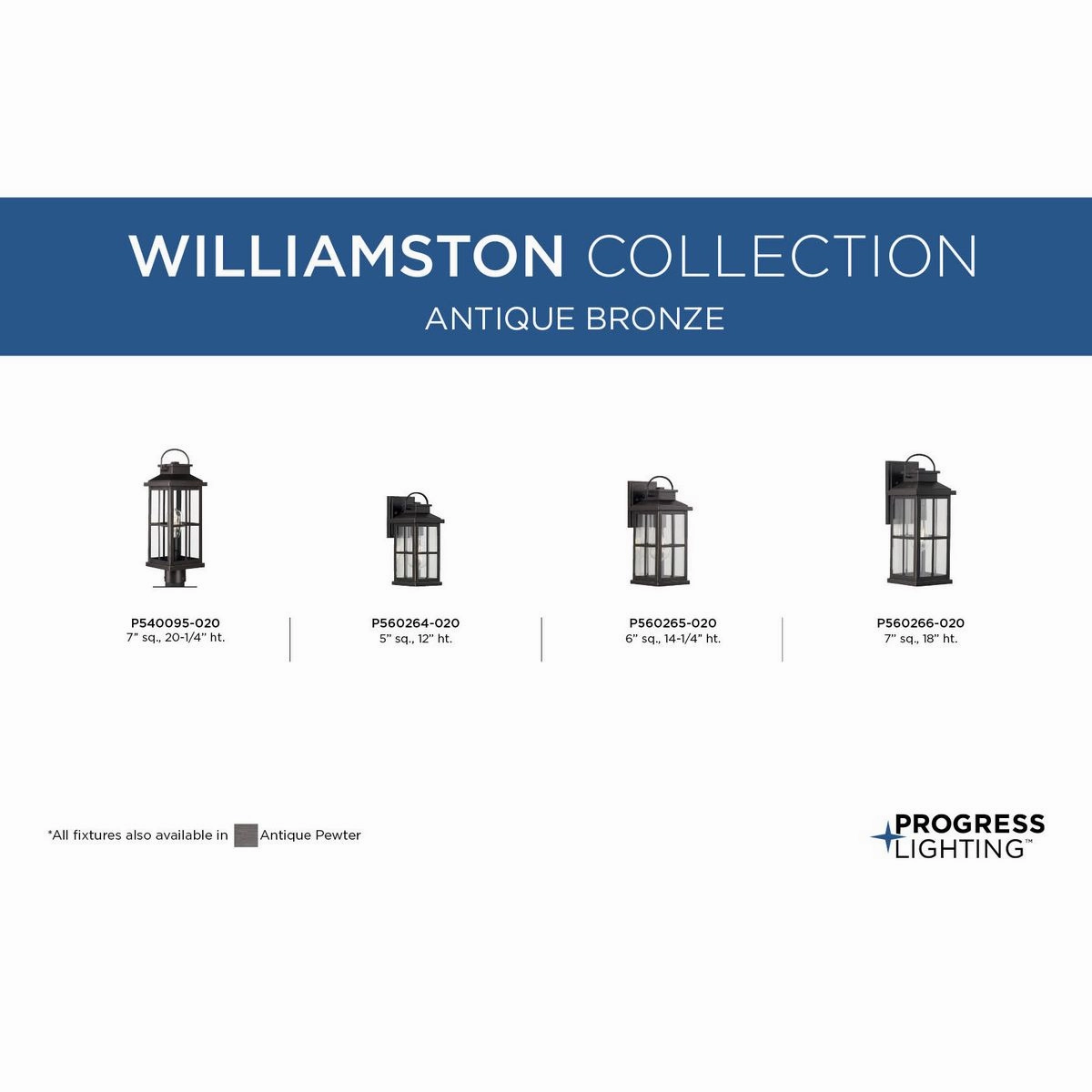Williamston One Light Wall Lantern Antique Bronze