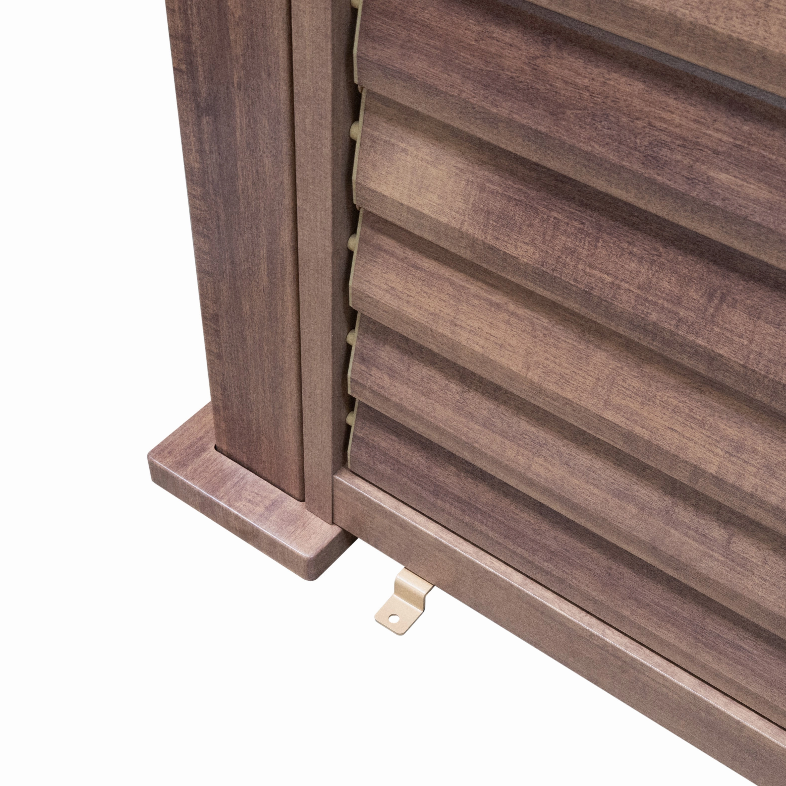 Wood Effect Aluminium Pergola 3 x 3m with 2 Louvre Panels
