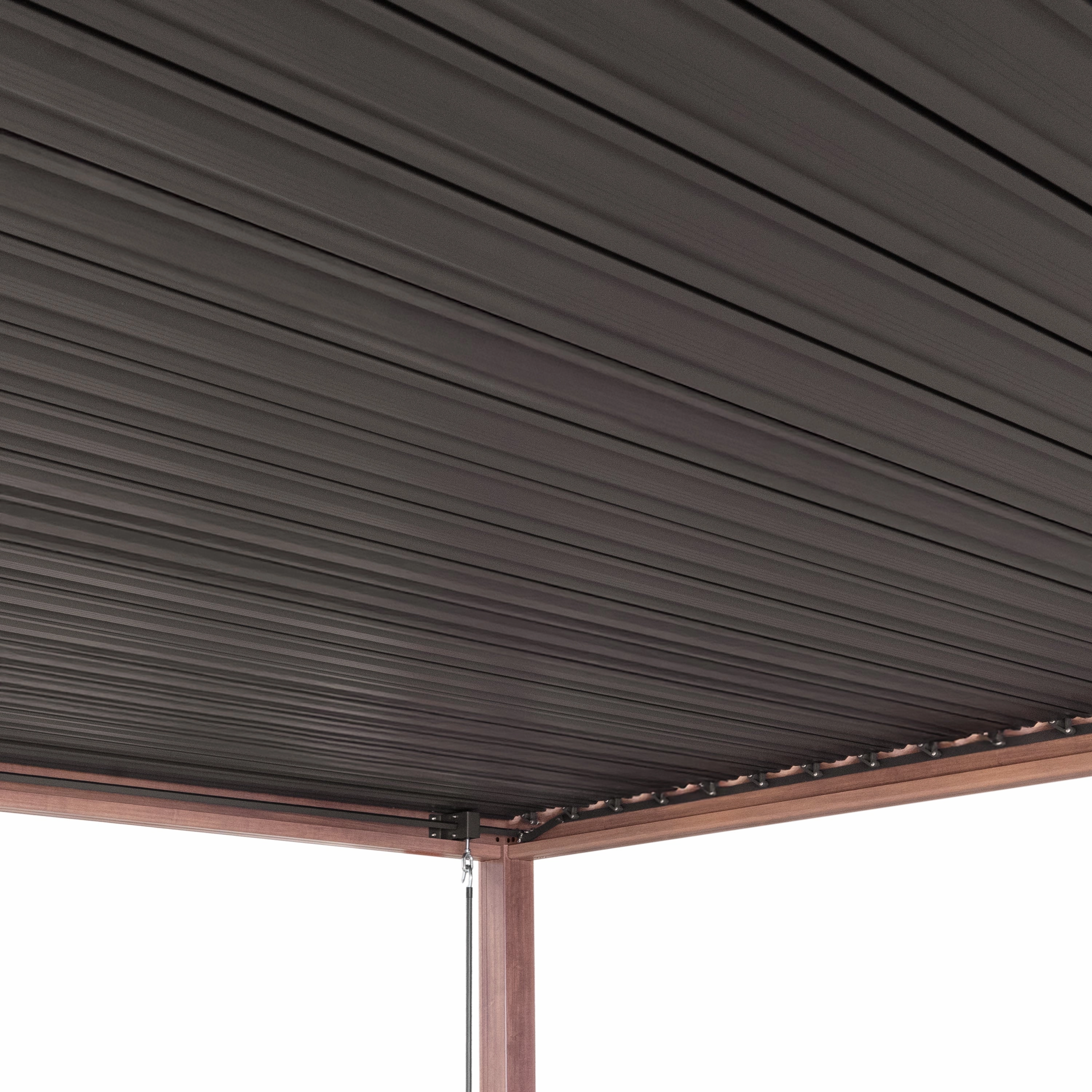 Wood Effect Aluminium Pergola 4m x 3m