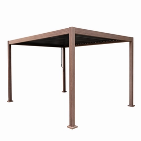 Wood Effect Aluminium Pergola 4m x 3moutdoor patio furniture set
