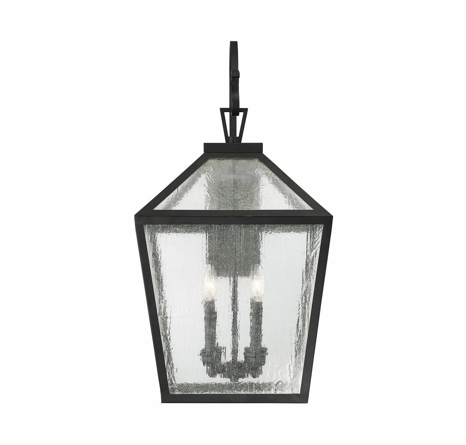 Woodstock Four Light Outdoor Wall Lantern Black