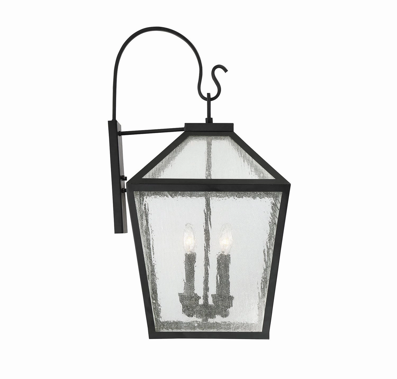Woodstock Four Light Outdoor Wall Lantern Black