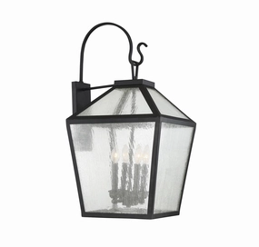 Woodstock Four Light Outdoor Wall Lantern BlackOutdoor wall sconces with motion sensor